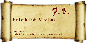 Friedrich Vivien névjegykártya