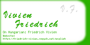 vivien friedrich business card